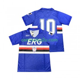 Camisolas de futebol Sampdoria 10 1991 Retro Equipamento Principal 1990 Manga Curta